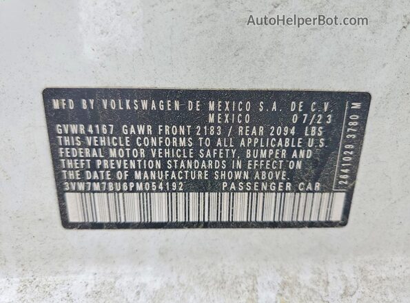 3VW7M7BU6PM054192 2023 VOLKSWAGEN JETTA Белый Вид подкапотного пространства