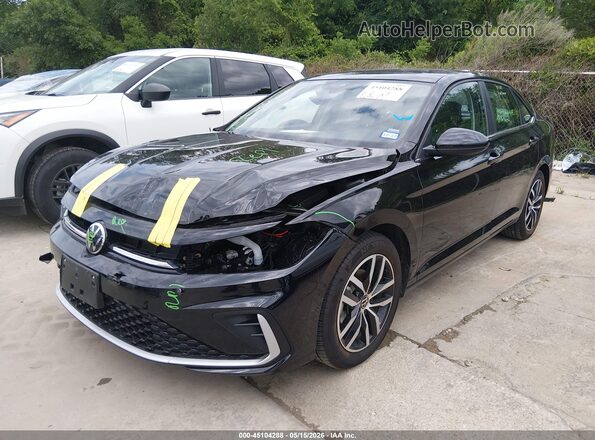 3VW7W7BU9TM028092 2026 VOLKSWAGEN JETTA Black წინა მარცხენა ხედი სამი მეოთხედიდან