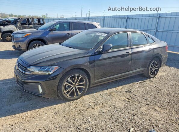 3VWAM7BU4PM056917 2023 VOLKSWAGEN JETTA Black Առջևի ձախ երեք քառորդ տեսարան