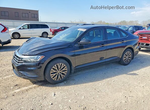 3VWC57BU2MM101886 2021 VOLKSWAGEN JETTA Черный Передняя левая четверть
