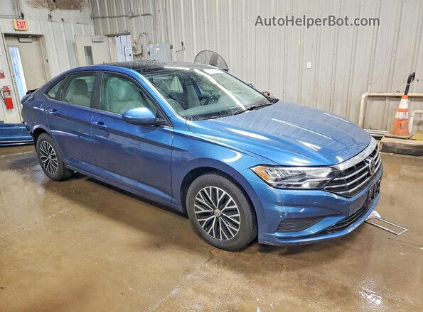 3VWC57BU4KM005271 2019 VOLKSWAGEN JETTA Синий Передняя правая четверть