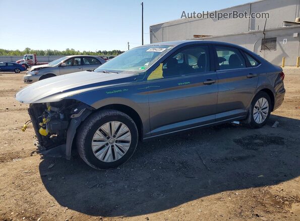 3VWCB7BU2KM246786 2019 VOLKSWAGEN JETTA Gray წინა მარცხენა ხედი სამი მეოთხედიდან