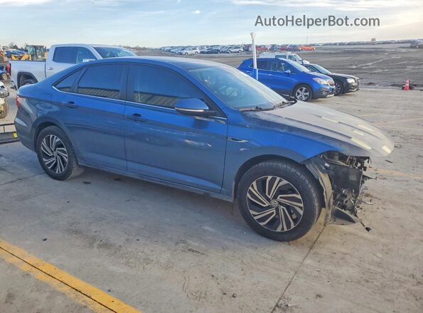 3VWG57BU7MM096072 2021 VOLKSWAGEN JETTA Синий Передняя правая четверть