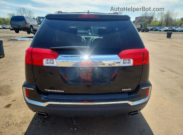 2GKFLUE32H6334372 2017 GMC TERRAIN Черный Вид салона спереди