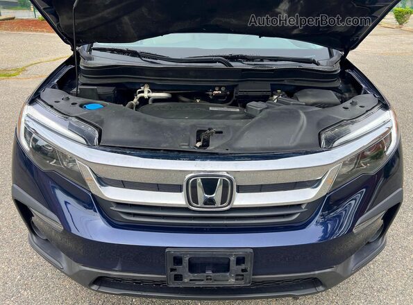 5FNYF6H15KB089988 2019 HONDA PILOT Синий Вид салона спереди