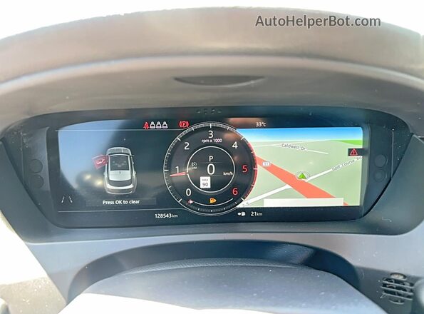 SADCK2FN4KA352120 2019 JAGUAR F-PACE Gray Vista del cuadro de instrumentos