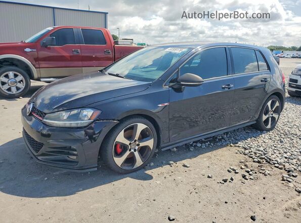 3VW447AU1JM262248 2018 VOLKSWAGEN GTI Black Vista tres cuartos delantera izquierda