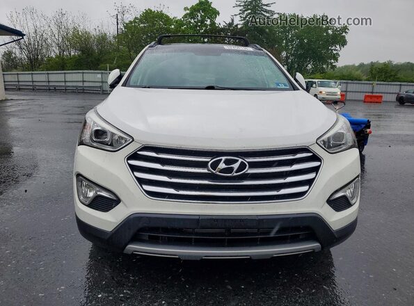 KM8SRDHF4GU138265 2016 HYUNDAI SANTA White Widok z tyłu