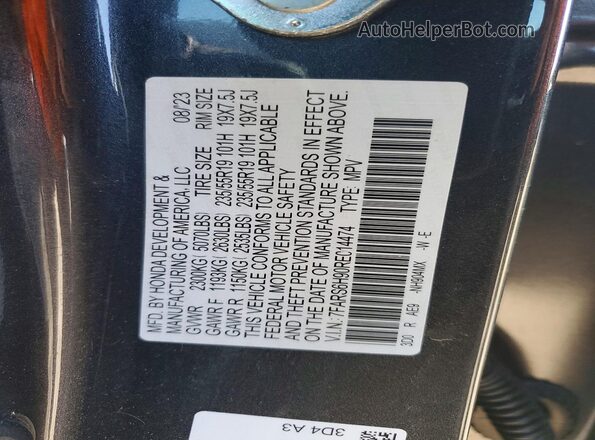 7FARS6H90RE014474 2024 HONDA CR-V Charcoal 360 interior view