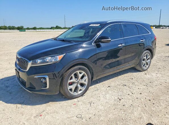 5XYPK4A56KG543375 2019 KIA SORENTO Черный Передняя левая четверть