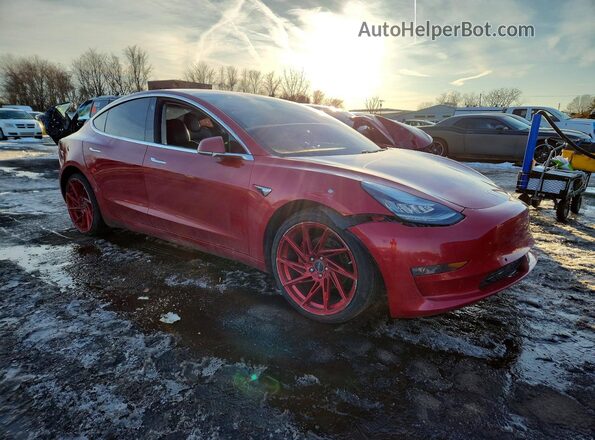 5YJ3E1EA4JF032913 2018 TESLA MODEL Красный Вид спереди