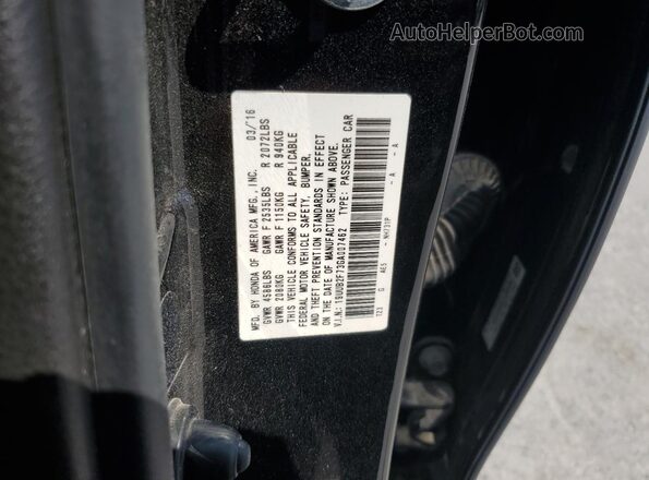 19UUB2F73GA007462 2016 ACURA TLX Черный Вид наклейки с VIN-кодом