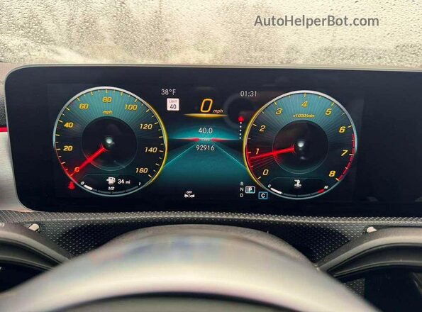 WDD3G4EB5KW002357 2019 MERCEDES-BENZ A Black Widok zestawu wskaźników