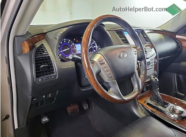 JN8AZ2NE6J9194254 2018 INFINITI QX80 Золотой Вид задних сидений