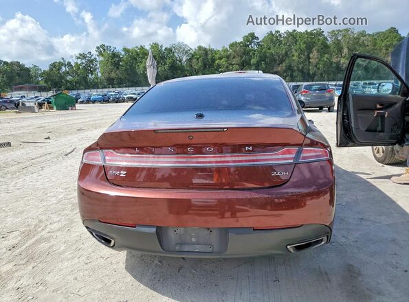 3LN6L2LU1GR628621 2016 LINCOLN MKZ Бордовый Вид салона спереди