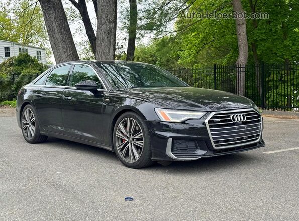 WAUL2AF2XKN114306 2019 AUDI A6 Черный Передняя левая четверть