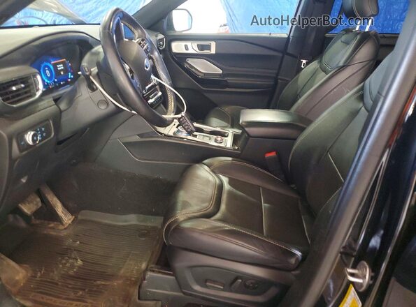1FM5K8GC5MGB23669 2021 FORD EXPLORER Черный Вид салона спереди