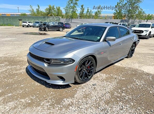 2C3CDXGJ7JH253164 2018 DODGE CHARGER Gray უკანა მარჯვენა