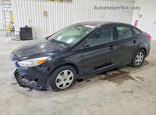 1FADP3E22HL222595 2017 FORD FOCUS Черный Передняя левая четверть