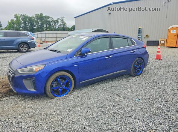 KMHC05LC5KU110419 2019 HYUNDAI IONIQ Blue წინა მარცხენა ხედი სამი მეოთხედიდან