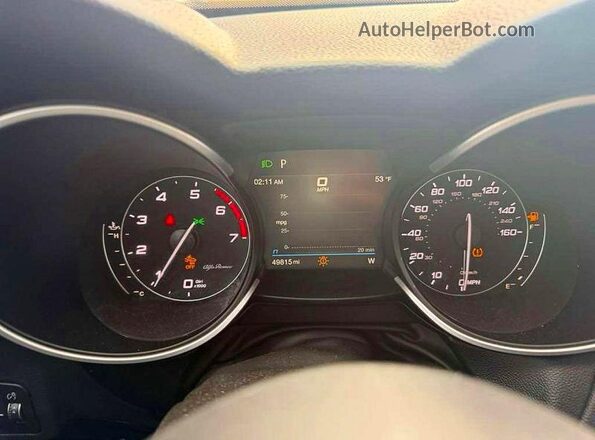 ZASPAKAN8M7D07888 2021 ALFA ROMEO STELVIO Red Вид панелі приладів