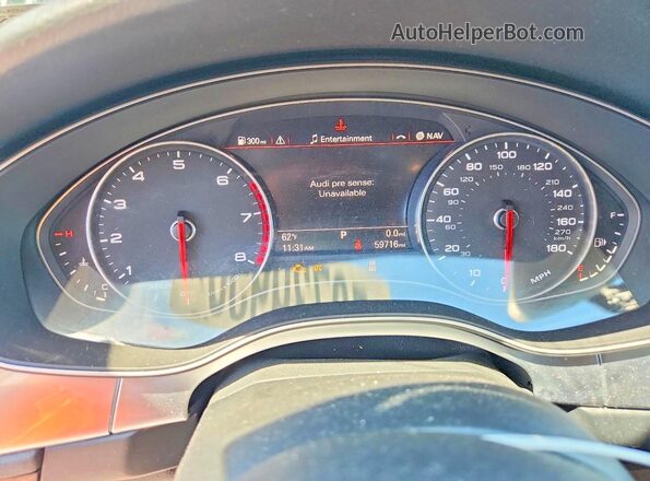 WAUWGAFC6GN050862 2016 AUDI A7 Black Widok zestawu wskaźników