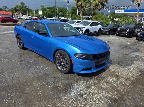 2C3CDXBG7PH561732 2023 DODGE CHARGER Синий Передняя левая четверть