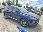 2019 Hyundai Santa Fe Se Blue vin: 5NMS23AD5KH106937