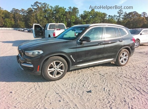 5UXTR9C56JLD65282 2018 BMW X3 Черный Передняя левая четверть