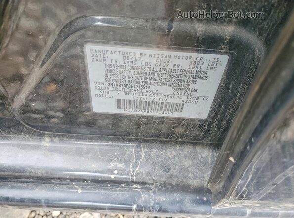 3N1AB7AP3HL715519 2017 NISSAN SENTRA Black Vista de la etiqueta del VIN