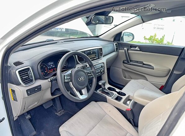 KNDPMCAC9L7699024 2020 KIA SPORTAGE White უკანა სავარძლების ხედი