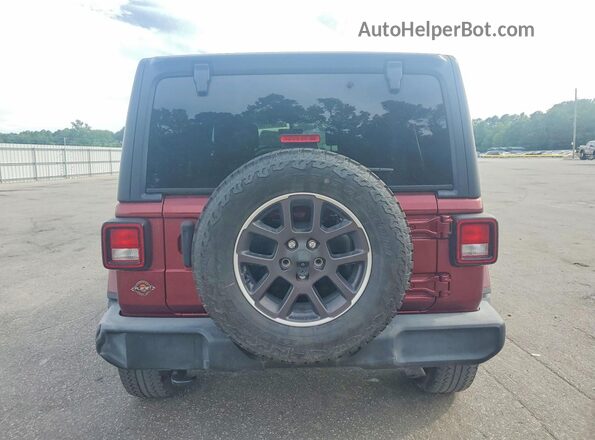 1C4HJXDN4MW557320 2021 JEEP WRANGLER Красный Вид салона спереди
