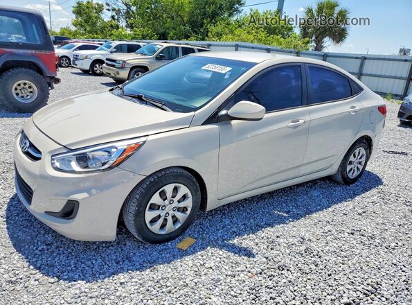 KMHCT4AE6HU182681 2017 HYUNDAI ACCENT Бежевый Передняя левая четверть