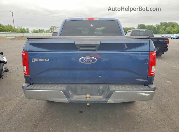 1FTEW1EP9HKC66407 2017 FORD F150 Синий Вид салона спереди