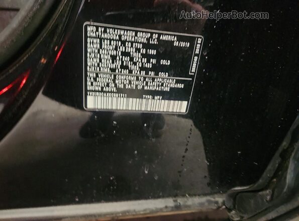 1V2UR2CAXKC581711 2019 VOLKSWAGEN ATLAS Black Widok wnętrza 360 stopni