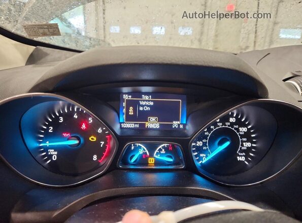 1FMCU9GD0KUA86657 2019 FORD ESCAPE Синий Вид щитка приборов