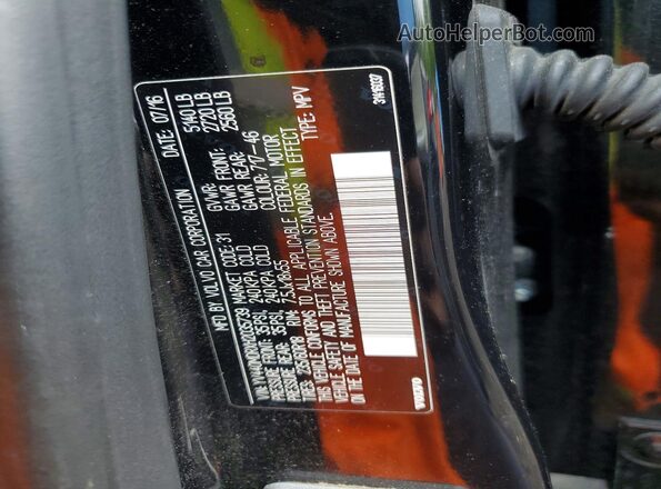 YV440MDRXH2035739 2017 VOLVO XC60 Черный Вид наклейки с VIN-кодом