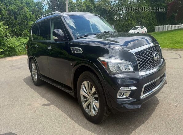 JN8AZ2NE9H9154342 2017 INFINITI QX80 Черный Передняя левая четверть