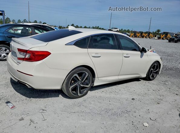 1HGCV1F39LA057884 2020 HONDA ACCORD Белый Передняя правая четверть