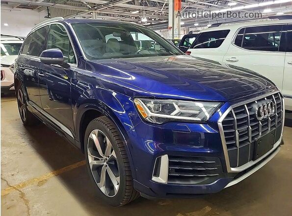 WA1LXAF72MD014929 2021 AUDI Q7 Синий Задняя левая четверть