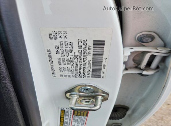 5J8TB4H33JL026445 2018 ACURA RDX Белый Вид наклейки с VIN-кодом