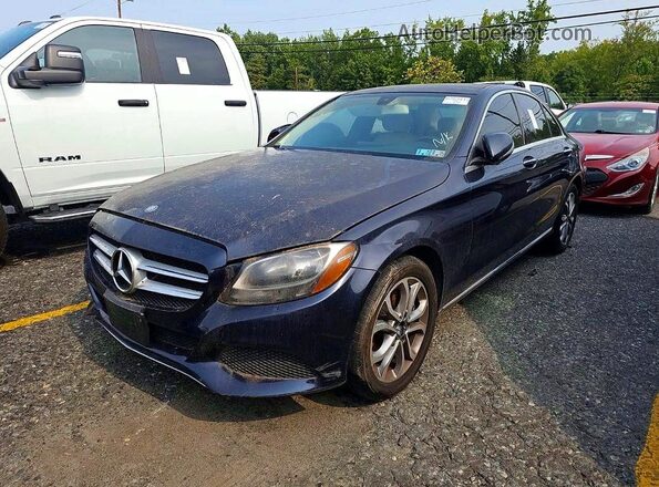 55SWF4KBXHU216920 2017 MERCEDES-BENZ C Blue Rear right