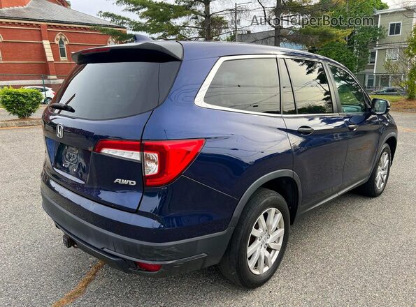 5FNYF6H15KB089988 2019 HONDA PILOT Синий Передняя правая четверть