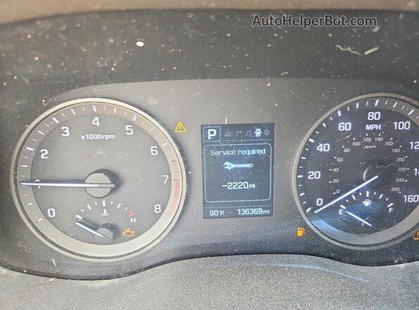 KM8J33A22GU222535 2016 HYUNDAI TUCSON Red Vista de los asientos traseros