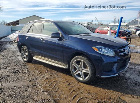 4JGDA5HB5JB178845 2018 MERCEDES-BENZ GLE Синий Передняя правая четверть