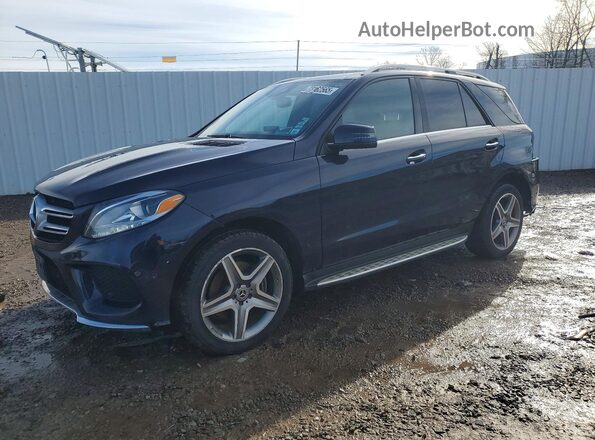 4JGDA5HB5JB178845 2018 MERCEDES-BENZ GLE Синий Передняя левая четверть
