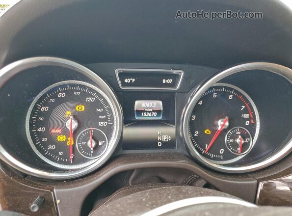 4JGDA5HB6GA738676 2016 MERCEDES-BENZ GLE White Widok zestawu wskaźników