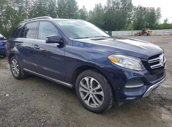 4JGDA5HB9HA845786 2017 MERCEDES-BENZ GLE Синий Передняя правая четверть