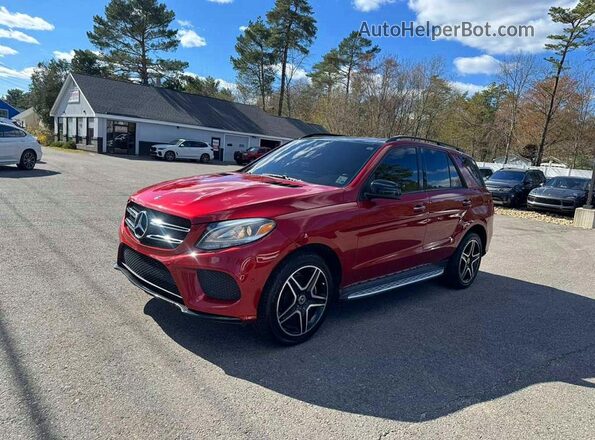 4JGDA5JB4JB005635 2018 MERCEDES-BENZ GLE Красный Передняя левая четверть