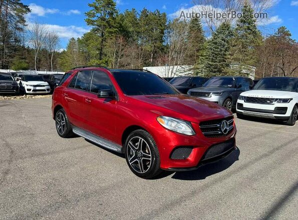4JGDA5JB4JB005635 2018 MERCEDES-BENZ GLE Красный Задняя левая четверть
